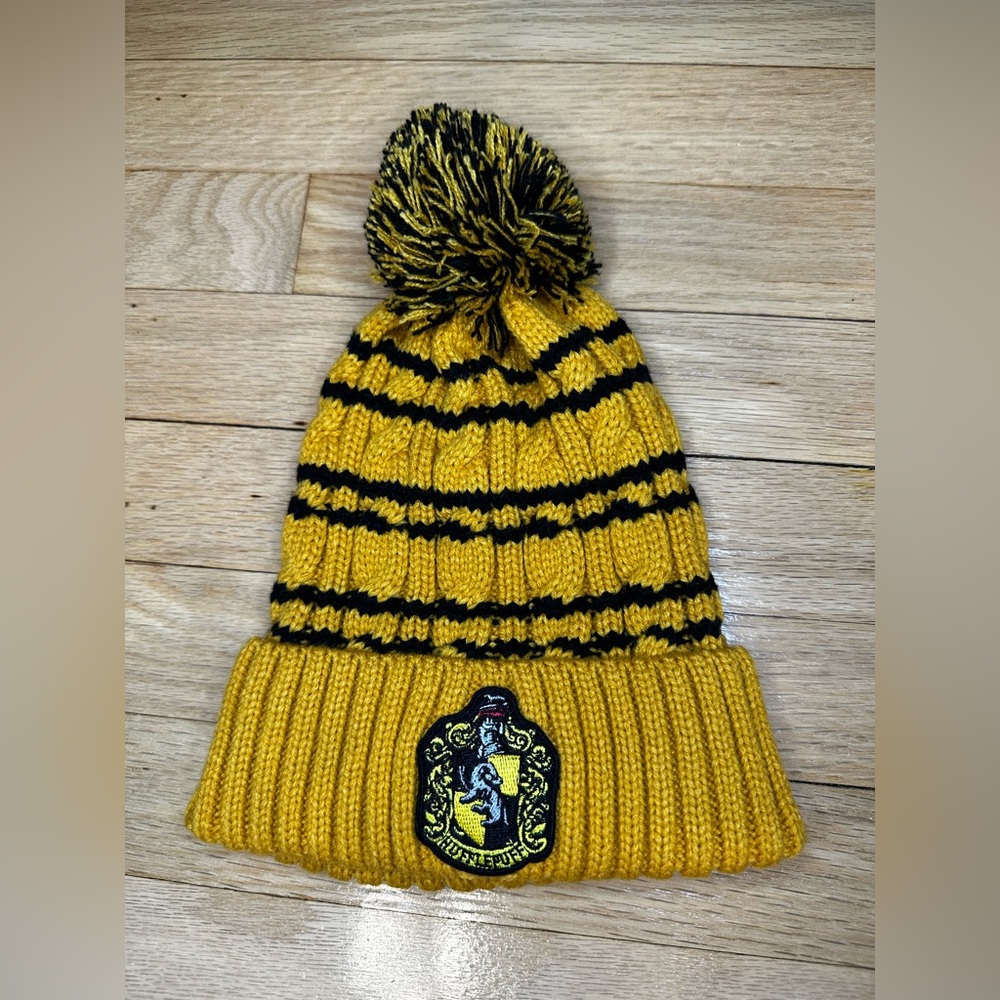 Wizarding World Harry Potter Yellow and Black Striped Kids Beanie